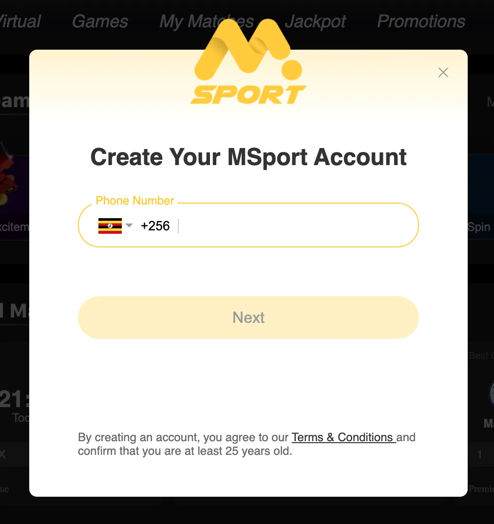 Step-by-step MSportBetUg.com registration guide